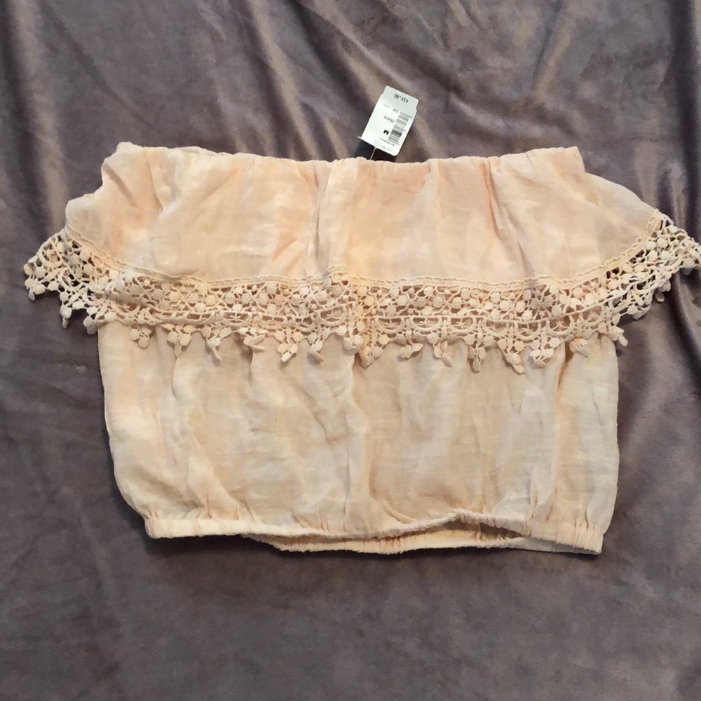 Brand New W/Tags Tube Top/Crop Top Peach